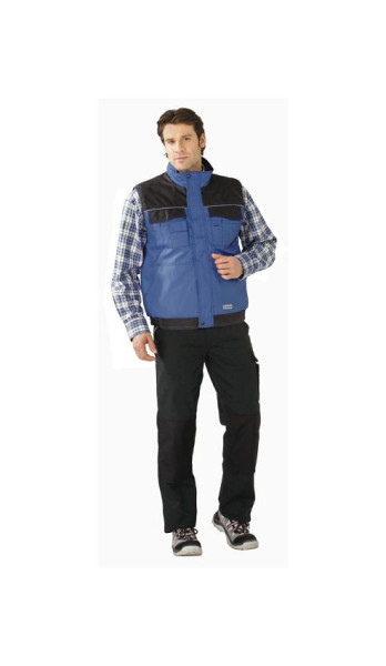 Gilet anti-poussière Planam Outdoor, bleu royal/noir, taille M, 3321048