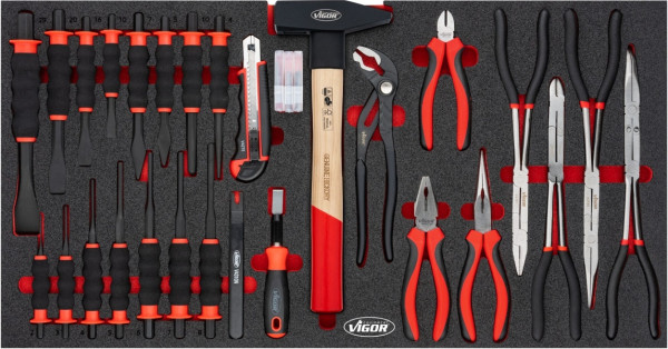 Pince VIGOR, jeu de grattoirs pour série XL, V7015N