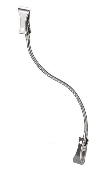 Porte-affiche APS -FLEXIBLE-, longueur: 12 cm, métal chromé, avec 2 pinces, 71470