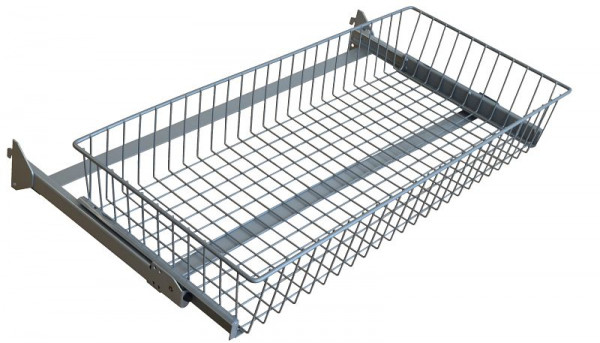 Système d'éléments PANIER EN FIL, AVEC EXTENSION, 800X350 mm, ALU BLANC, UE: 2 pièces, 10705-00100