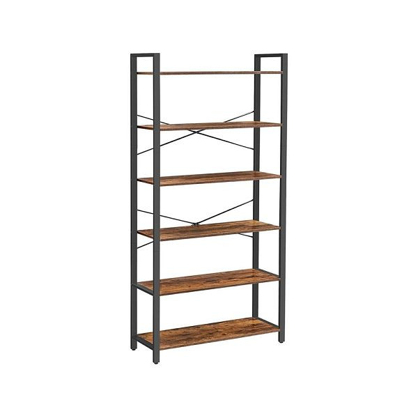 Bibliothèque VASAGLE à 6 niveaux, 80x30x186 cm, LLS082B01