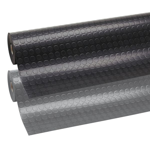 Notrax Dots 'n' Roll 3,5 mm tapis et revêtement de sol 745, noir, 100 cm, vendu au mètre, 745C0100BL