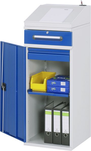 Bureau debout avec armoire latérale RAU, tiroir et tiroir intérieur, 450x1110/1220x520 mm, 07-450-M03.11