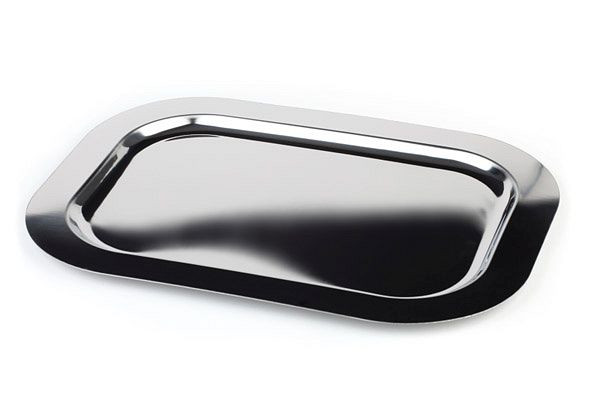 Plateau APS -FINESSE-, 58 x 42 cm, inox 18/0, rectangulaire, bord lisse, 01310