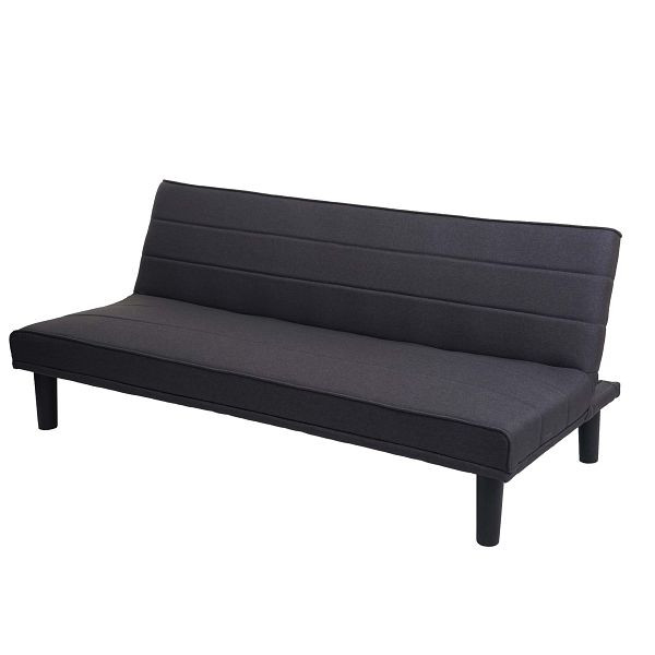 Mendler canapé-lit HWC-J17, canapé lit d'invité canapé-lit convertible, fonction couchage tissu/textile, gris anthracite, 75465