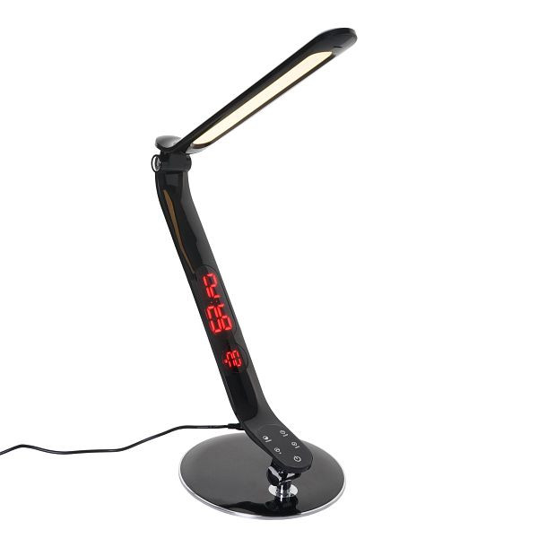 Mendler Trio LED lampe de table RL193, lampe de bureau lampe de bureau lampe de table, gradateur réveil minuterie, 64978