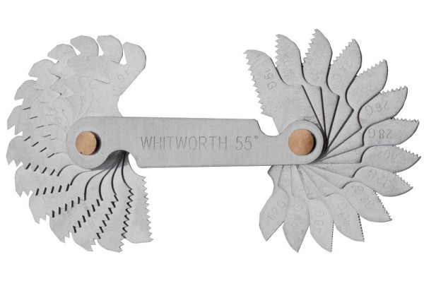 Gabarit de filetage GSR 28 feuilles pouces filetage Whitworth BS 84 pas 4 - 62", 05001060