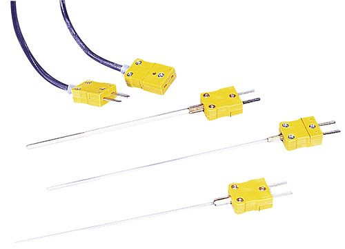 Greisinger GTT-10-0150 Thermocouple à gaine type K avec fiche plate miniature assemblée NST1200, diamètre 1,0 mm / EL 150 mm, 607547