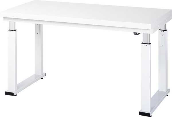 Etabli RAU série adlatus 600 (réglable électriquement en hauteur), plan de travail avec revêtement en stratifié dur, 1500x740-1140x700 mm, 08-WB-150-070-H
