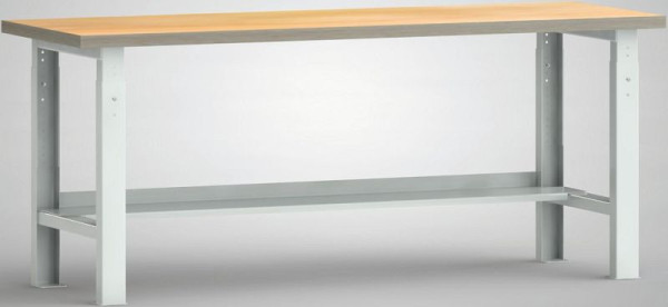 Etabli standard KLW, 2000 x 700 mm, réglage en hauteur, avec plateau multiplex en hêtre, WS513V-2000M40-X1582