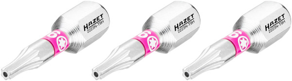 Embout Hazet, 6 pans plein 6,3 (1/4 pouce), profil TORX® inviolable, T9H, nombre d'outils : 3, 2223N-T9H/3