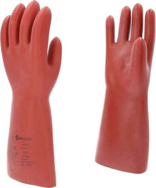 KS Tools Gant de protection pour électricien avec protection mécanique et thermique, taille 11, classe 0, rouge, longueur : 410 mm, 117.0008