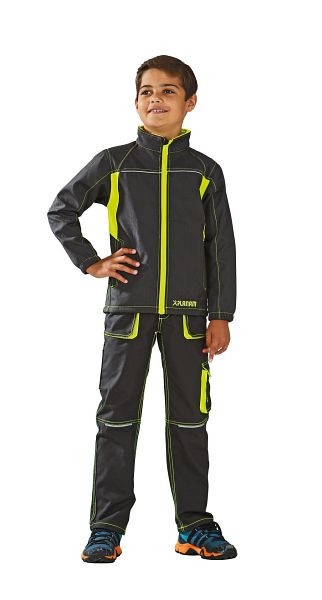 Veste softshell Planam Basalt Neon Junior, anthracite/jaune, taille 170/176, 6130170