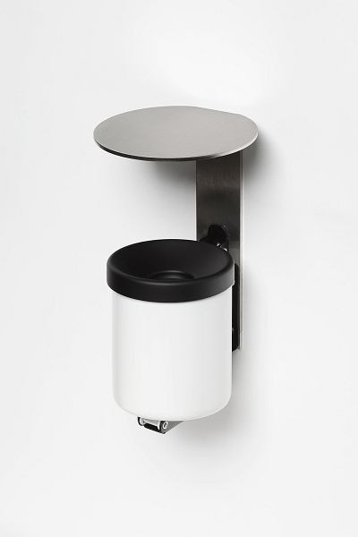 VAR cendrier mural WH 10 avec toit VA acier, blanc, 33301