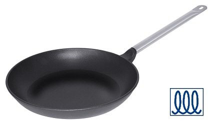 Poêle Contacto en fonte d'aluminium 32 cm forme Lyonnaise, compatible induction, 5578/320