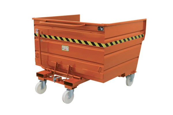 Sall Conteneur basculant multi-usages LTL en acier, 155 x 155 x 121 cm, Orange, LT1600A