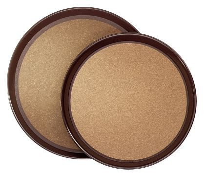 Plateau Contacto, rond, antidérapant 32 cm marron, intérieur liège, 3770/320