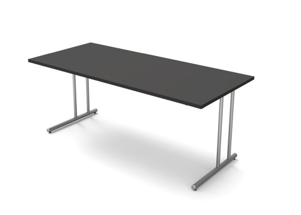Bureau Kerkmann avec structure pied C, Start Up, L 1800 mm x P 800 mm x H 750 mm, couleur : anthracite, 11435113
