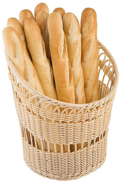 Panier baguette APS, Ø 35 cm, hauteur : 25 / 42 cm, polypropylène, beige clair, 40198