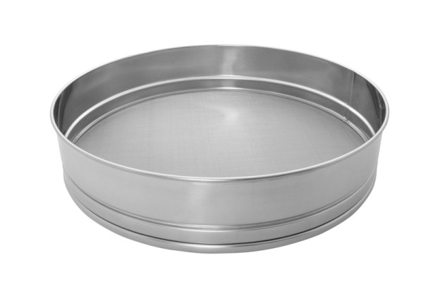 Tamis à farine et sucre Schneider en inox, Ø 400 mm, hauteur 80 mm, maillage 0,45 mm, 199220