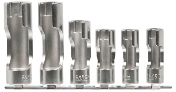 Douilles acier SW, 3/8", 10-19 mm, ouvertes, 6 pièces, 01482L