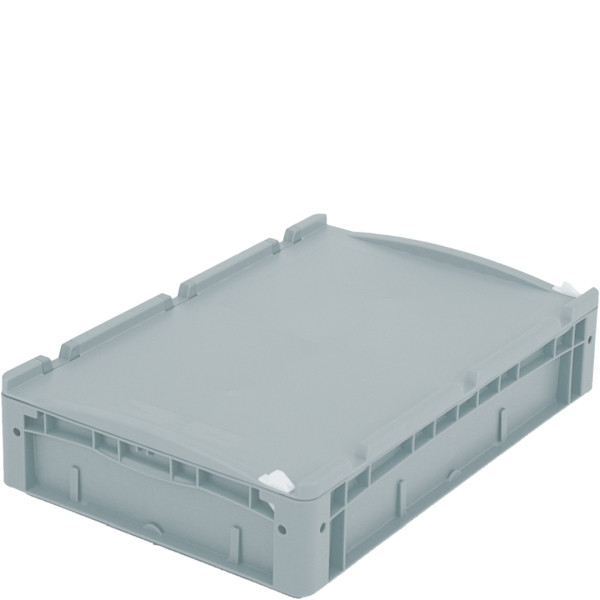 BITO Euro bac gerbable XL Set /XL 64121ASDV 600x400x120 gris, fermeture couvercle, C0290-0575