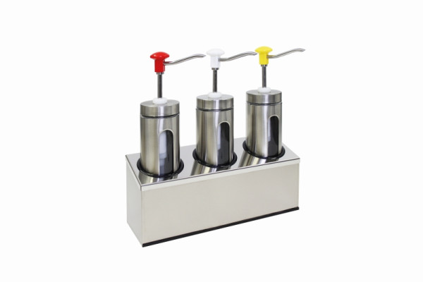Distributeur doseur Schneider rond avec fenêtre de visualisation, contenu 3x2 litres, hauteur : 475 mm x Ø100 mm, 152432