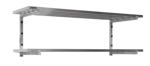 Etagère murale Saro avec entretoises, 2 étagères 1200mm, 700-4630