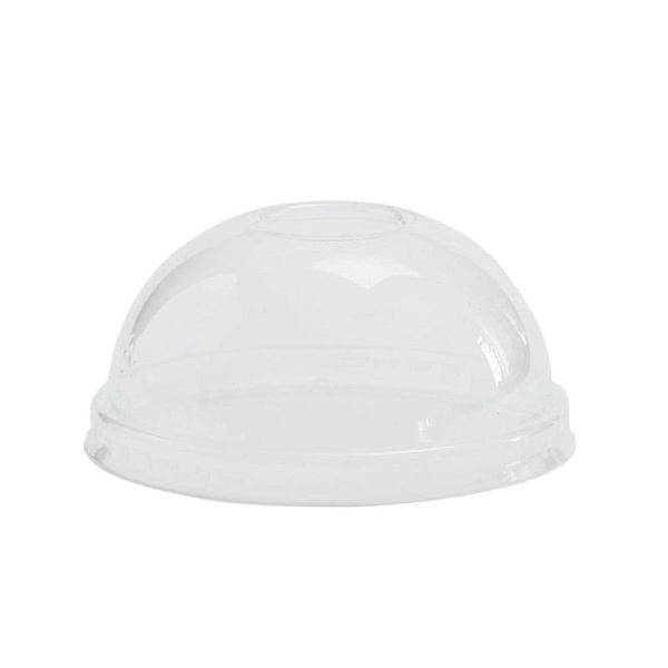Couvercles bombés compostables Vegware pour pots à soupe et gobelets universels 23cl, UE : 1000 pièces, GH167