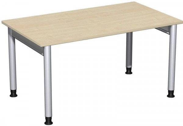 bureau geramöbel réglable en hauteur, 1400x800x680-820, érable/argent, N-657145-AS