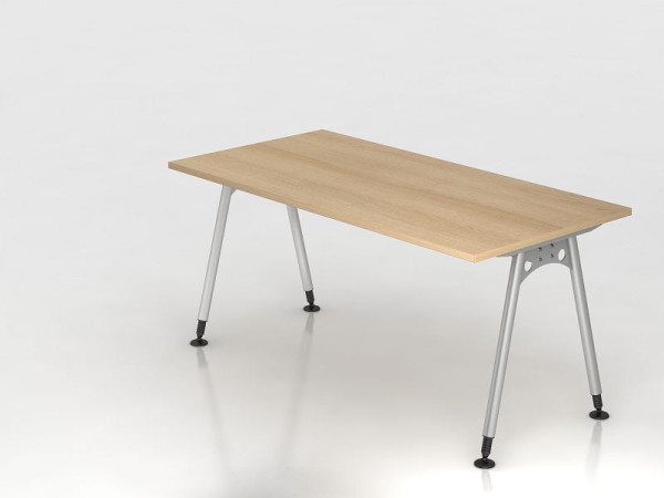 Bureau Hammerbacher pied A 160x80cm, chêne, forme rectangulaire, VAS16/E/S