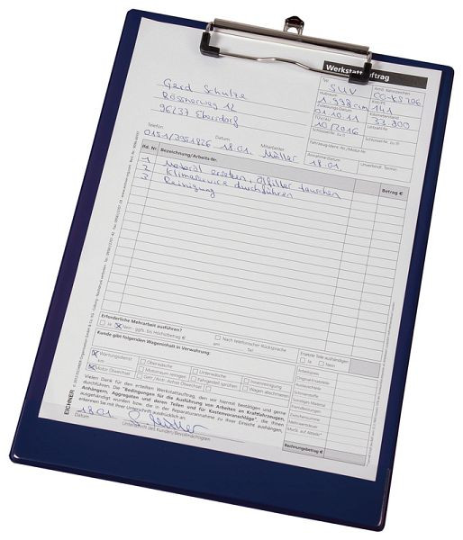 Presse-papiers Eichner DIN A 4, bleu, UE : 5 pièces, 9015-00535