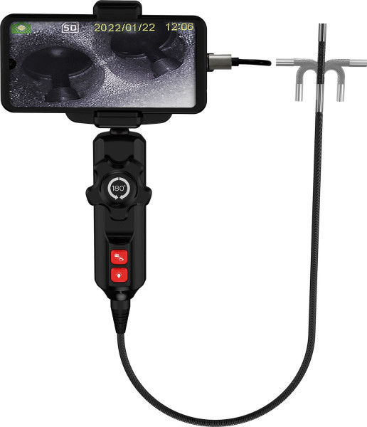 Endoscope pour smartphone Kunzer avec caméra pivotante à 360°, 7END03