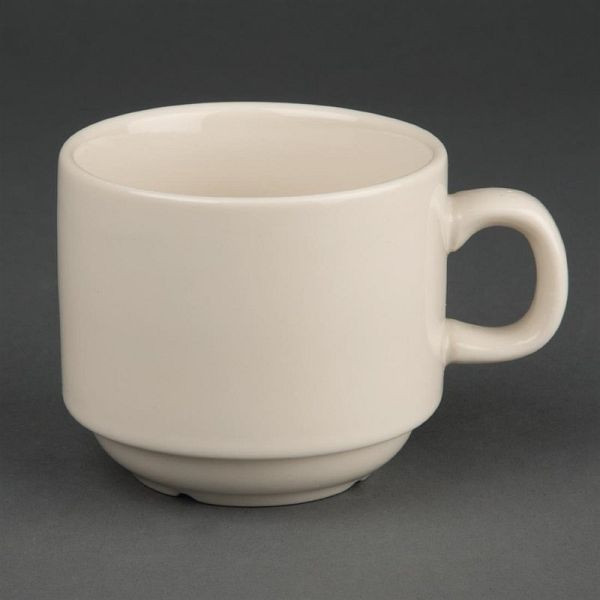 Tasses à thé empilables OLYMPIA Ivoire 21,3cl, UV: 12 pièces, U106