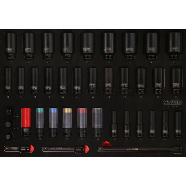 KS Tools PERFORMANCEplus jeu d'outils 39 pièces douilles à chocs 1/2', 811.0039
