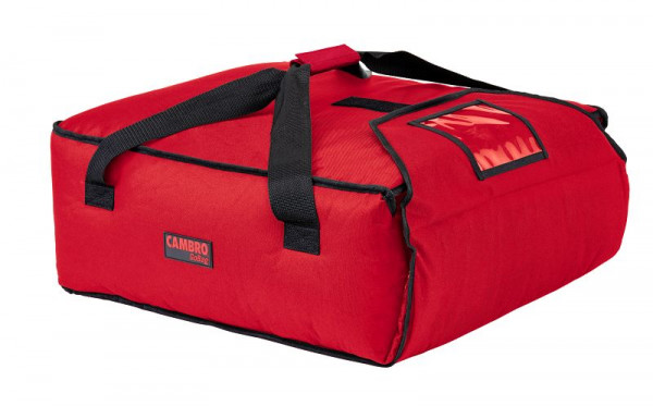 Cambro GoBag® Standard Pizza Delivery Bag Rouge, Contient Trois Boîtes à Pizza de 18" ou Quatre de 16", Paquet de 4, GBP318521