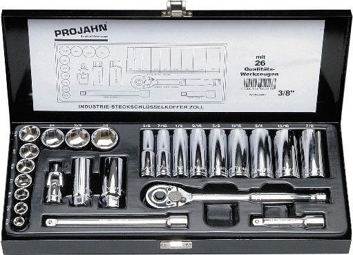 Jeu de clés à douilles 3/8" Projahn 25 pièces, 4018