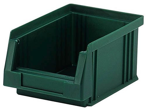 Bedrunka+Hirth boîte de rangement en plastique, verte, dimensions en mm (LxPxH) : 164 x 105 x 75, 25 pièces, 018500223
