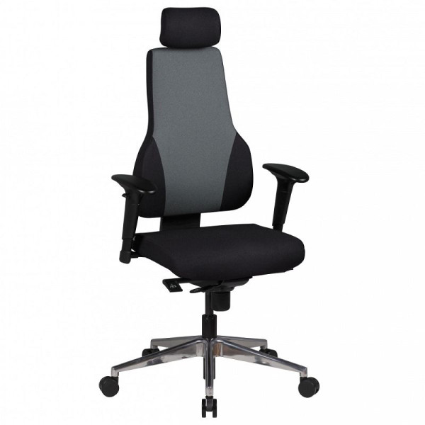 Amstyle chaise de bureau Qentin noir/gris, SPM1.272