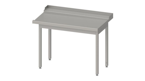 Table d'égouttage Stalgast, guide panier avec pente, sans base 1000x750x880mm, montage côté droit, avec dosseret, soudé, VAL10710RA