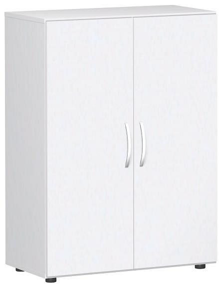 armoire à portes battantes geramöbel avec pieds, amortisseur de porte inclus, non verrouillable, 800x420x1104, blanc/blanc, S-383102-WW