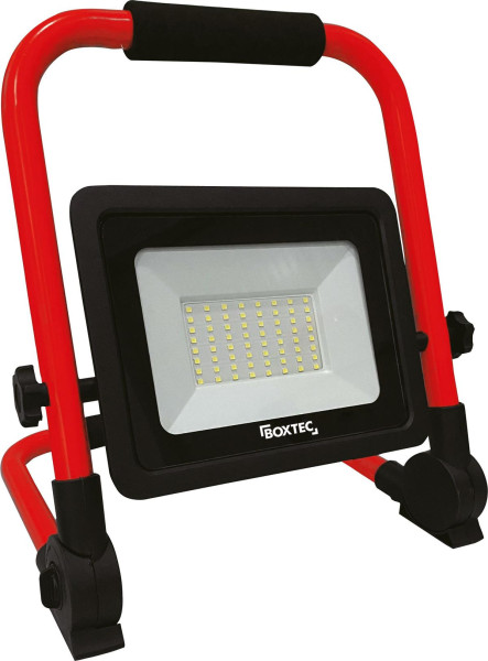 Lampe de travail LED BOXTEC, projecteur de chantier, réglable, pliable, 50W, 4000lm, 6500K, IP65, câble en caoutchouc robuste de 3m, 48005