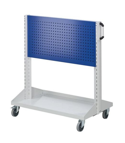 Panneaux de tôle perforée de base ANKE pour voitures; 1250 x 720 x 1350 mm; RAL 7035/5010; avec 2 x panneaux métalliques perforés (1 x par côté), 962.102