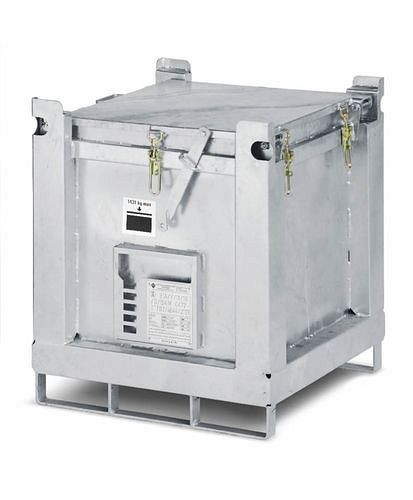 Conteneurs DENIOS ASP pour la collecte et le transport, volume de 240 litres, galvanisés à chaud, 117-962