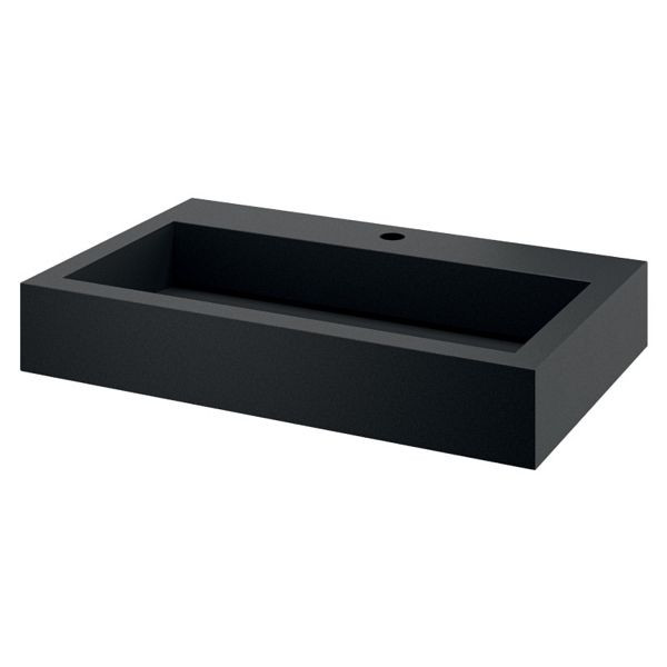 KEMMLIT AQUEDUTO lavabo pour montage mural, noir mat, 252.681