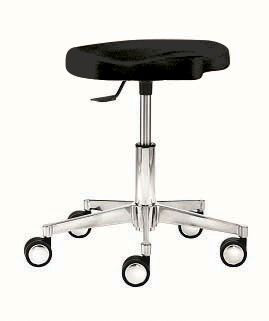 Tabouret pivotant fonctionnel Mayer Sitzmöbel , avec siège ergonomique, hauteur d'assise 39 - 50 cm, noir brillant, 1298_30572