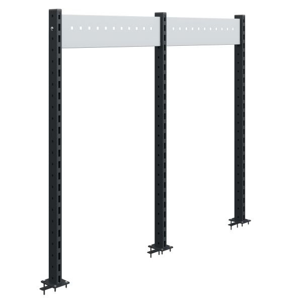 SOFAME 3 colonnes supports H1200 mm avec 2 traverses L865 mm, bleu ciel RAL 5015, W010080114BI