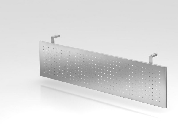Paravent Hammerbacher 140 cm argent, revêtement par poudre, panneau sténopé en argent, VSI14/S