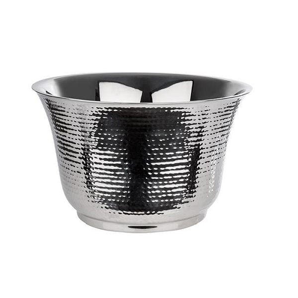 Refroidisseur de bouteilles APS, Ø 33 cm, hauteur : 20 cm, 8 litres, acier inoxydable, aspect martelé à l'extérieur, poli à l'intérieur, 36120