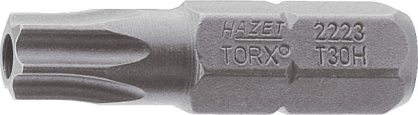 Embout Hazet, hexagonal solide 6,3 (1/4 pouce), profil TORX® inviolable, T7H, 2223-T7H